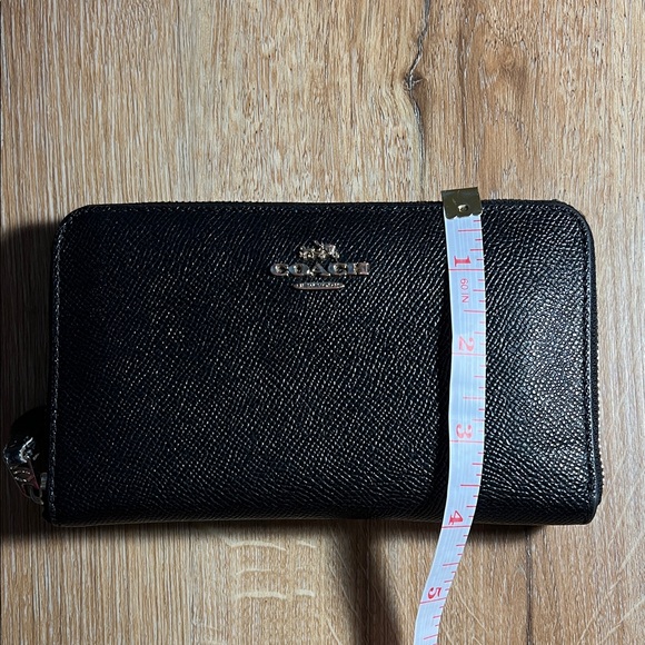 Coach Textured Black Zip Wallet - Picture 16 of 16